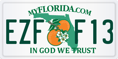 FL license plate EZFF13