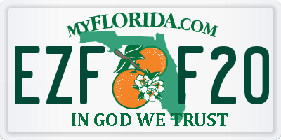 FL license plate EZFF20