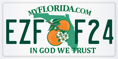 FL license plate EZFF24