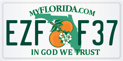 FL license plate EZFF37