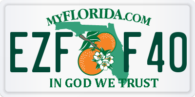 FL license plate EZFF40