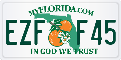 FL license plate EZFF45