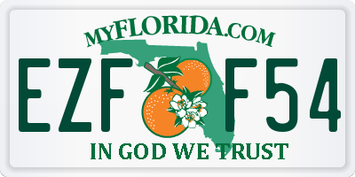 FL license plate EZFF54
