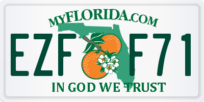 FL license plate EZFF71