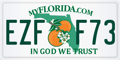 FL license plate EZFF73