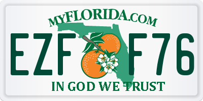FL license plate EZFF76