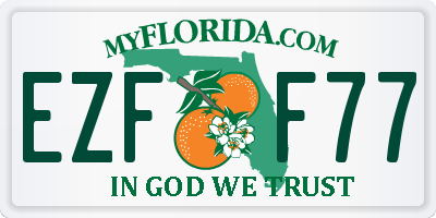 FL license plate EZFF77
