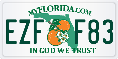 FL license plate EZFF83