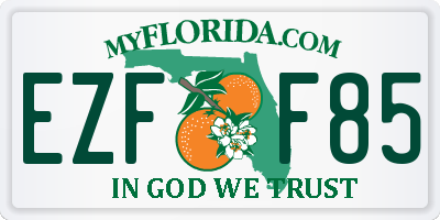 FL license plate EZFF85