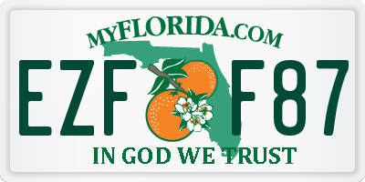 FL license plate EZFF87