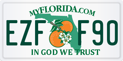 FL license plate EZFF90
