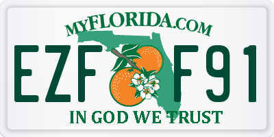 FL license plate EZFF91