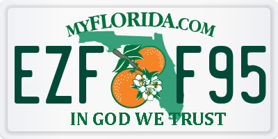 FL license plate EZFF95