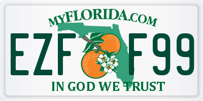 FL license plate EZFF99