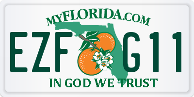 FL license plate EZFG11