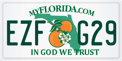 FL license plate EZFG29