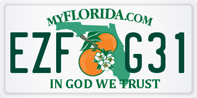 FL license plate EZFG31