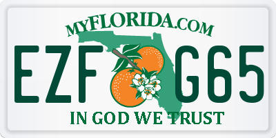 FL license plate EZFG65