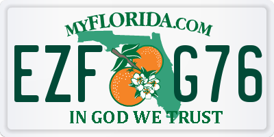 FL license plate EZFG76
