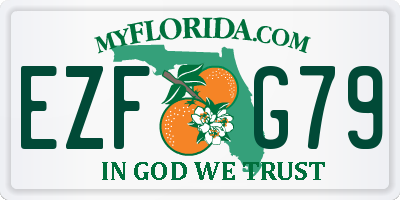 FL license plate EZFG79
