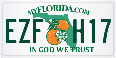 FL license plate EZFH17