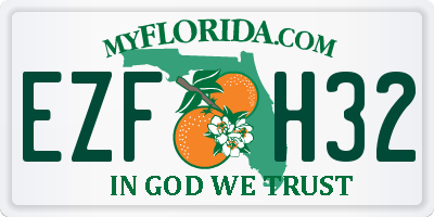 FL license plate EZFH32