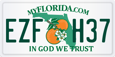 FL license plate EZFH37