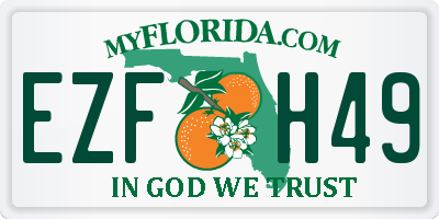 FL license plate EZFH49