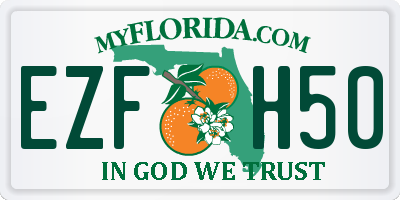 FL license plate EZFH50