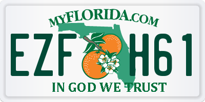 FL license plate EZFH61