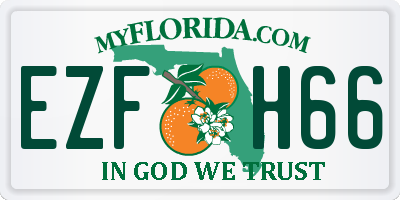 FL license plate EZFH66