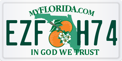 FL license plate EZFH74