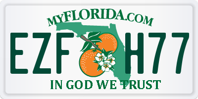 FL license plate EZFH77