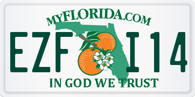 FL license plate EZFI14