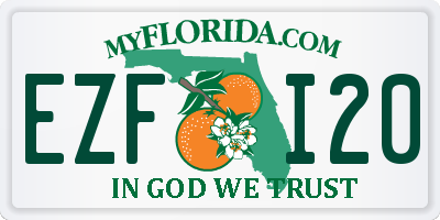 FL license plate EZFI20
