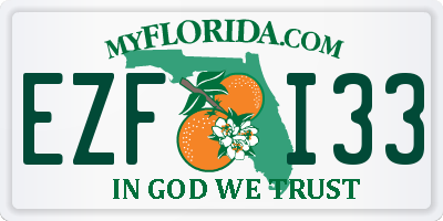 FL license plate EZFI33