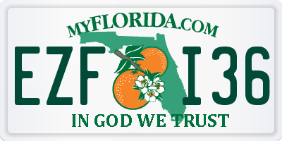 FL license plate EZFI36