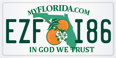 FL license plate EZFI86