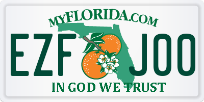 FL license plate EZFJ00