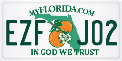 FL license plate EZFJ02
