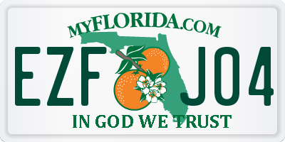 FL license plate EZFJ04
