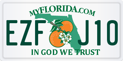 FL license plate EZFJ10