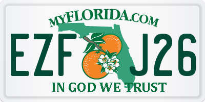FL license plate EZFJ26