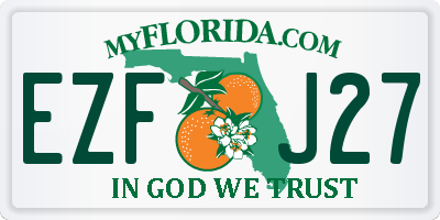 FL license plate EZFJ27