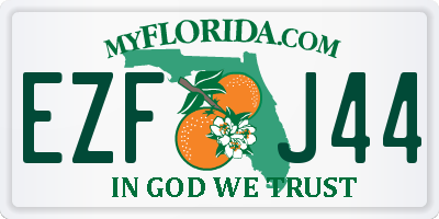 FL license plate EZFJ44