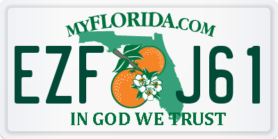 FL license plate EZFJ61