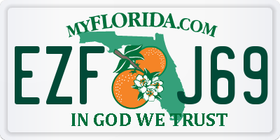 FL license plate EZFJ69
