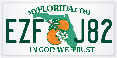 FL license plate EZFJ82