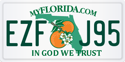 FL license plate EZFJ95