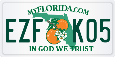 FL license plate EZFK05
